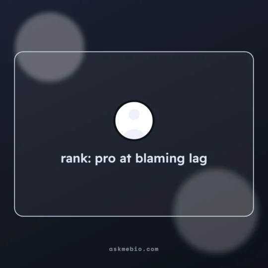 Free Fire Bio card: rank: pro at blaming lag