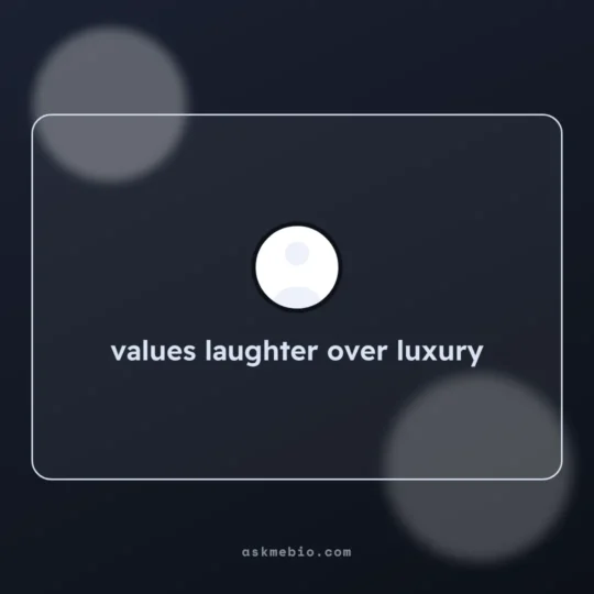 Bio Data For Marriage card: values laughter over luxury