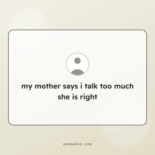 Bio Data For Marriage card: my mother says i talk too much