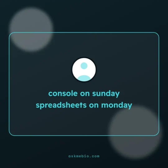 Bio Data Maker card: console on sunday